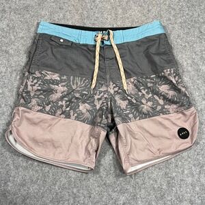 Howler Bros Brothers Blue Gray Posse Stretch Vaquero Boardshorts Men's Size 33